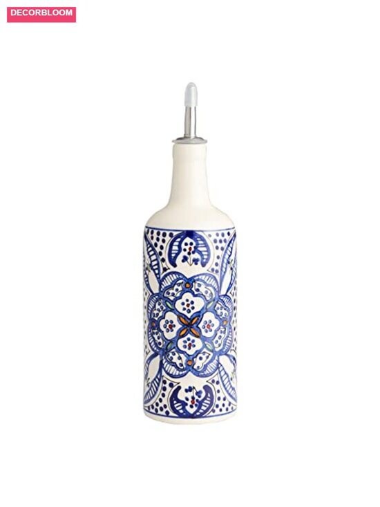 Other - Hand Painted Ceramic Oil Dispenser Bottle Stainless Steel Spout